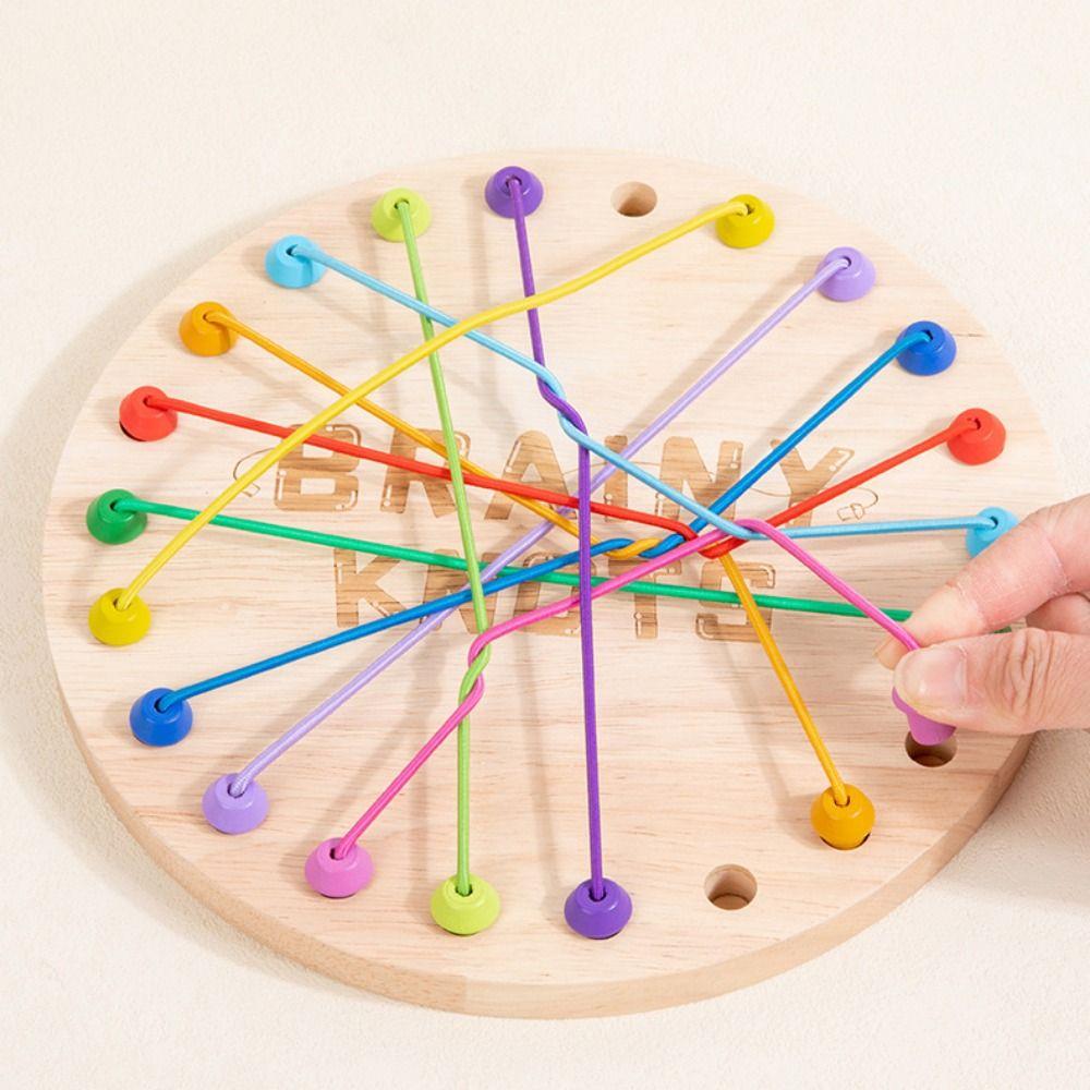 Twisted Connected Line Rope Untangling Toy Logical Thinking Board Rope Puzzle Game  Children Toys
