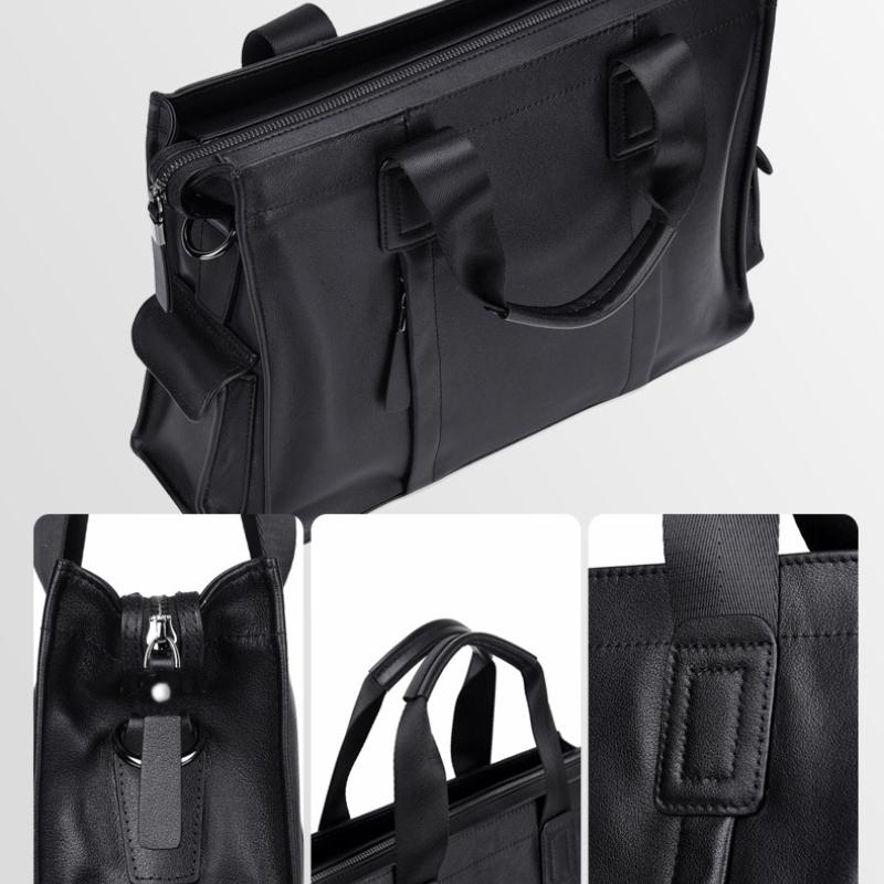 Herren Aktentasche Handtasche Großvolumige Lässige Dokumententasche Horizontale Laptoptasche