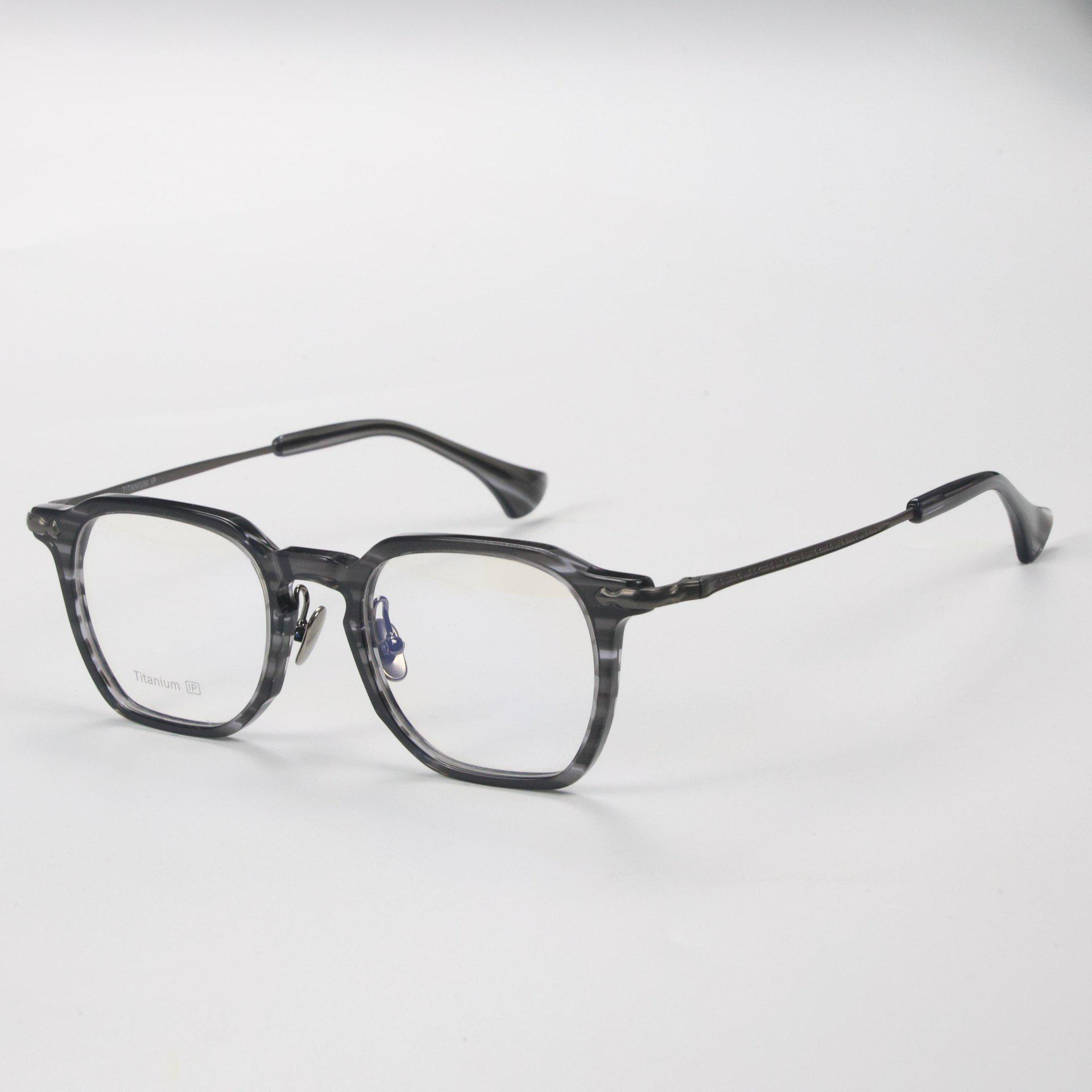 224 Pure Titanium Men s Retro Glasses Frame - Full Frame, Prescription Compatible