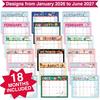 2026 Wall Calendar Large - Spiral Wall Calendars 2026-2027, 18 Months Calendar from January 2026 to June 2027, Hanging Calendars for Home, Office,