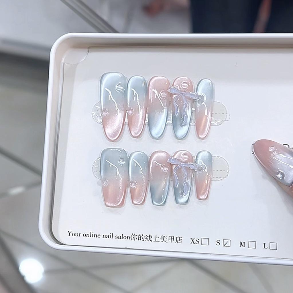 Pure Hand-kneaded Mint Soda Relief Butterfly Metering Cat Eye Wear Nail Art Patch