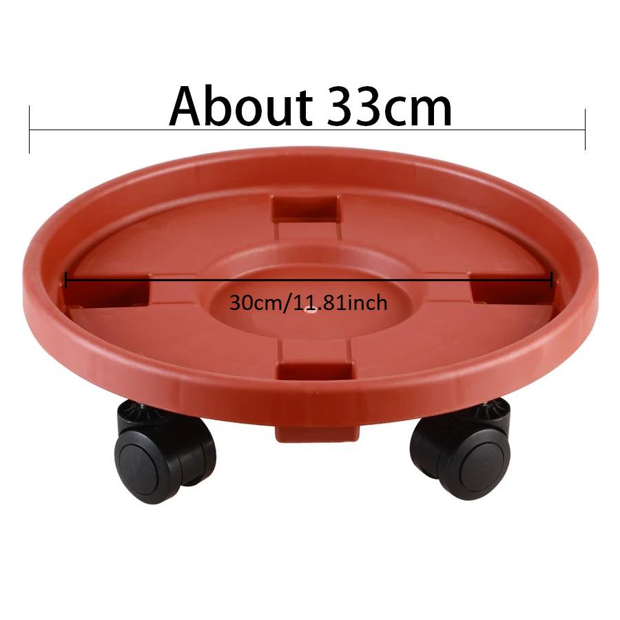 Tray With Wheels Flower Pot Supports for Pots Plastic Indoor Plant Home and Garden Bonsai Support Water Mini Bases Under
