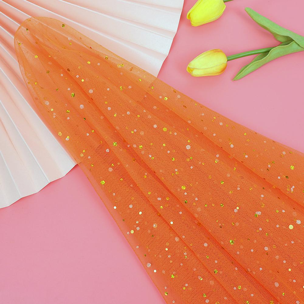 100cm X 145cm Shiny Dot Mesh Tulle Fabric Doll Beautiful Wedding Dress Costume Decoration Material DIY Clothes Sewing Supplies