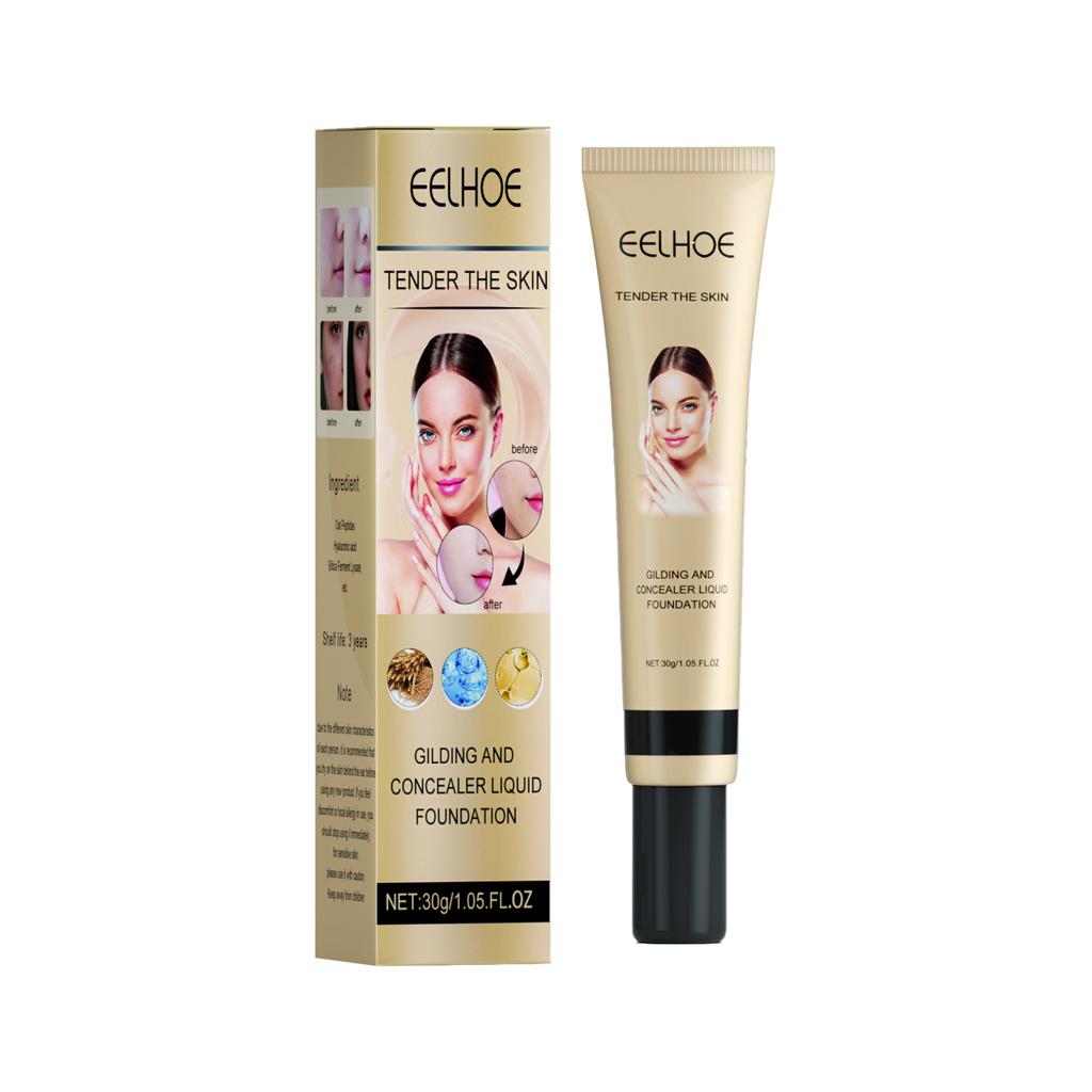 EELHOE Foundation Brightening Skin Nude Concealer Natural Setting Moisturizing Pore-Covering Liquid
