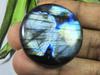 35X35MM Natural Labradorite Multi Purple Round Cabochon Loose Gemstone 92Cts SK-4035