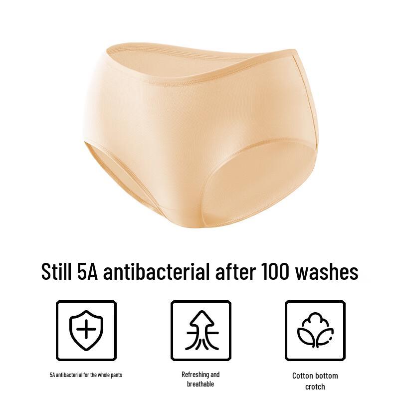 Women's Mid-Waist Xinjiang Cotton Briefs (3-Pack)