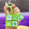 Luminous Wooden Fish Keyboard Keychain Electronic Fingertip Button Key Ring  Finger Toys