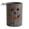 Vintage Style Pumpkin Light Bases Halloween Candle Holder, Resin Hollow Candlestick, Country Decorative Candlestick for LED Lamps Lantern