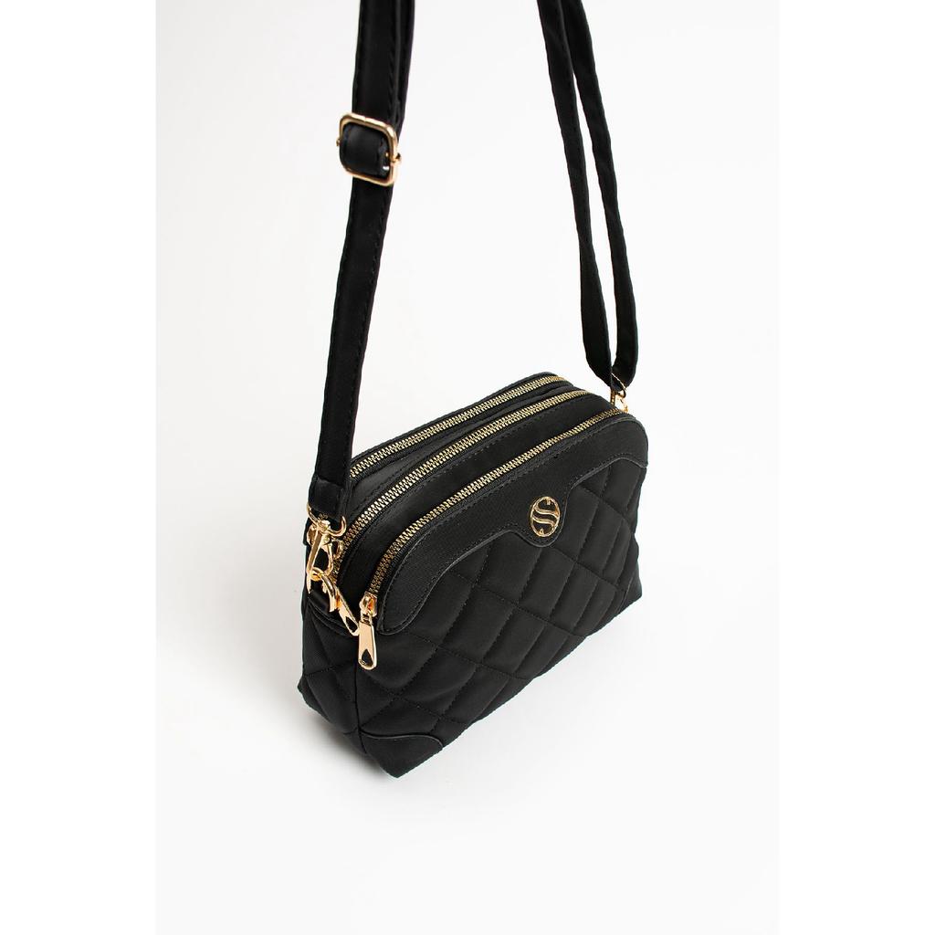 Verstellbare Schulter- und Umhängetasche für Damen mit Kreuzriemen und 4 Fächern