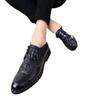 2025 Korean Version Trend Fashion Personality Casual Fashion Leather Shoes Sequined British Lace-up Business Versatile Wedding Men's Shoes