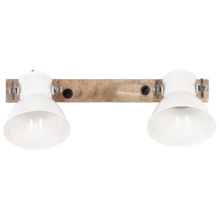 Lampe murale - vidaXL - 45x25 cm - Blanc - Bois de manguier - E27 25W
