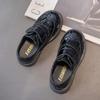 Boy Leather Shoe New British Style Children's Flats for Stage Performance Fashion Glossy PU Black Kid Causal School Formal Shoes