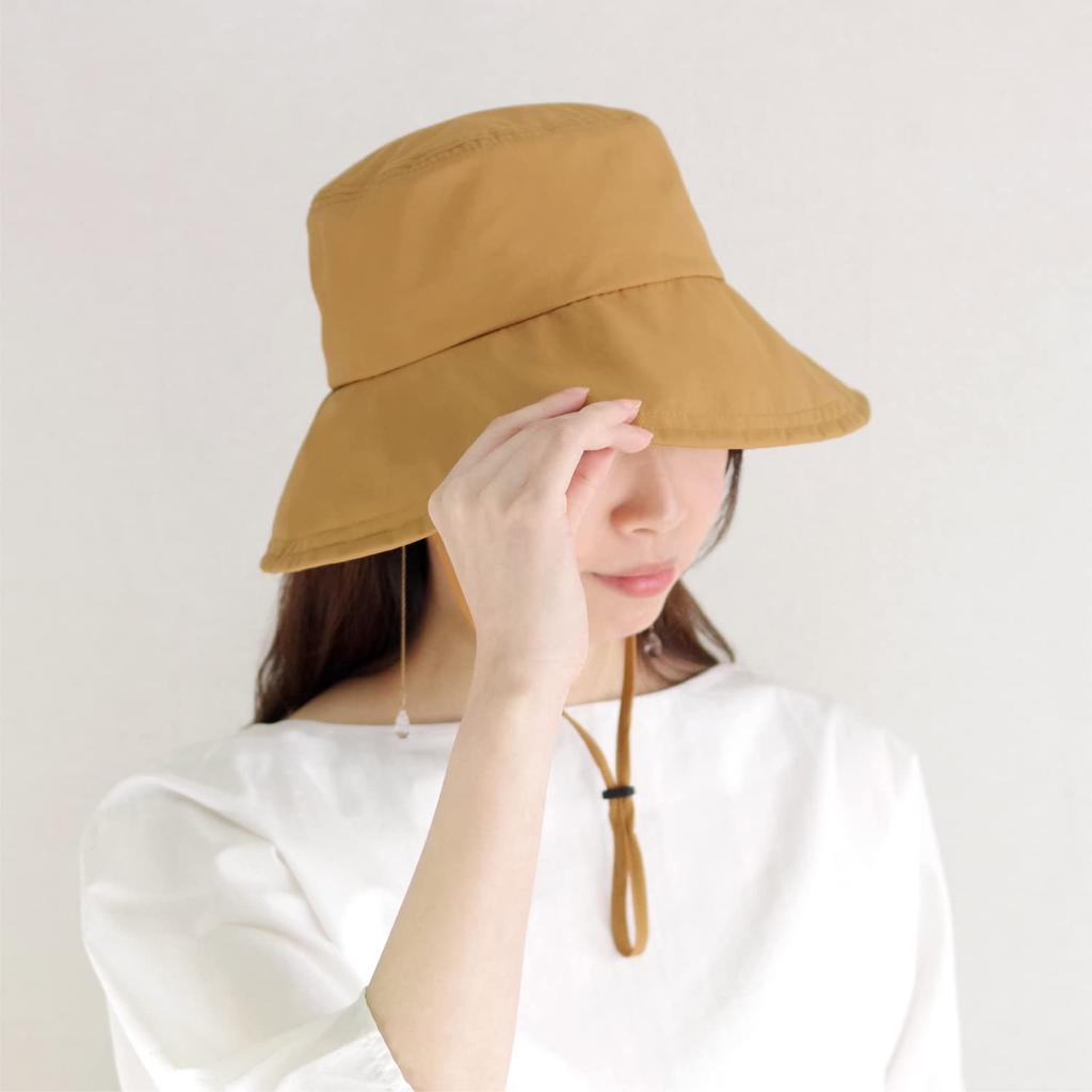 Shirokuma No Kimochi Water Cool Bucket Hat with Cooling UV Camel Women's Fabric, Protection, WCH-103,