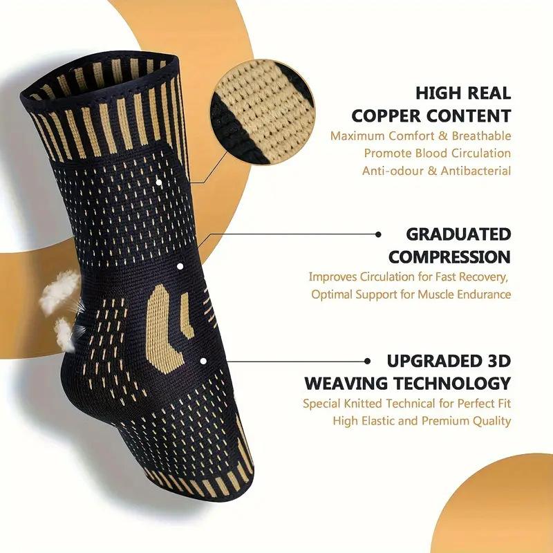 

Sports Ankle Protection Copper Fiber Nylon Knitted Ankle Protection Breathable Pressurized Copper Ion Ankle Protection Ankle and Ankle Protection XL