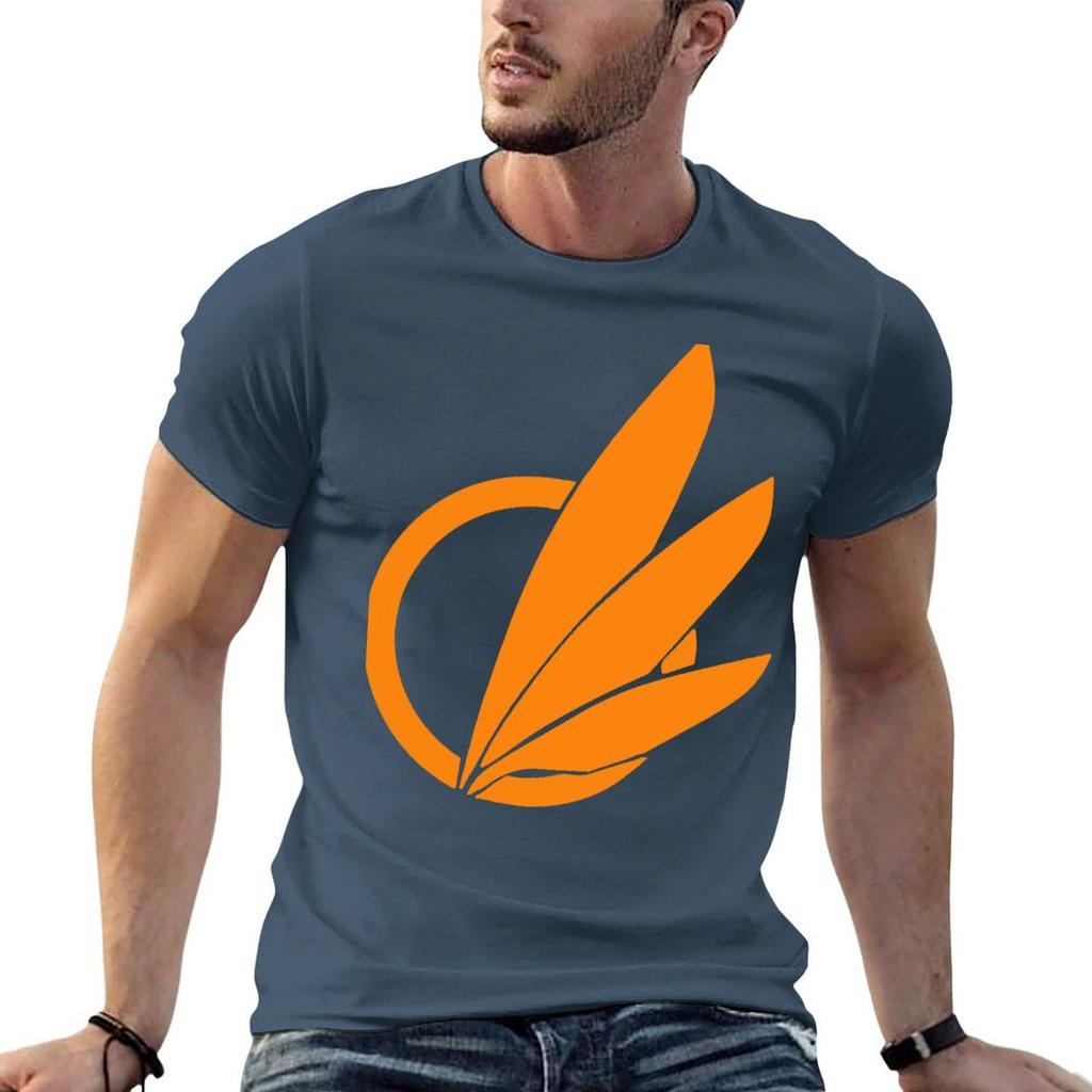 Avali Logo Orange T-Shirt Athletic Fit Sportliches Kurzarm Oberteil