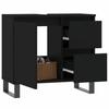 VidaXL Armoire de salle de bain noir 65x33x60 cm bois d'ingénierie 831613