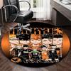 1pc Haikyuu Anime Design Round Carpet - Office Chair Mat, Anti-Slip Rug for Home Decor, Seasonal Gift, Suitable for Office, Living Room