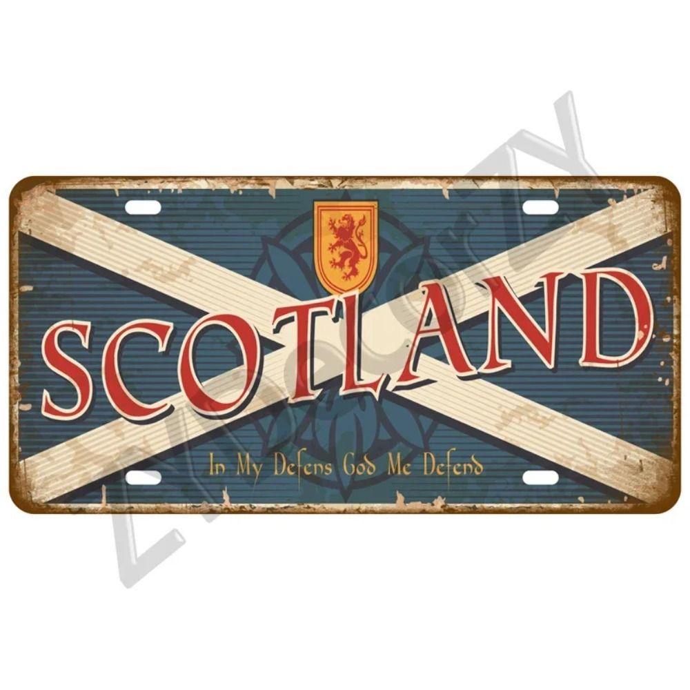 Retro Metal Tin Sign - Country License Plate for Home Bar Garage Man Cave Wall Decor