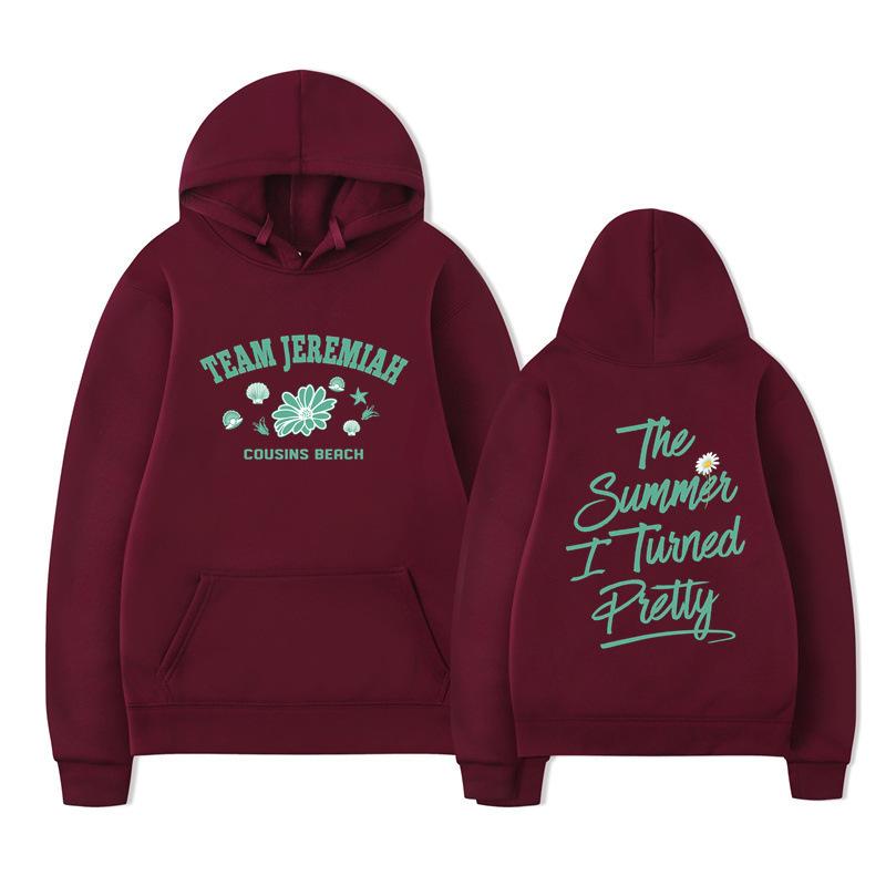 New The Summer I Turned Pretty Printed Loose Hooded Sweater Hoodie