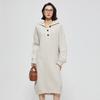 Shetu Women's Winter High-Neck Loose Midi Dress