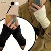 Lady's Comfortable Fingerless Gloves - Soft, Warm, and Fashionable Pure White Winter Gloves, Suitable for Cold Weather