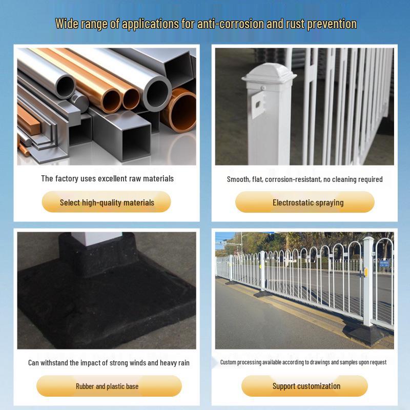 Urban Traffic Zinc Steel Road Guardrail: Beijing Style Municipal Isolation Barrier
