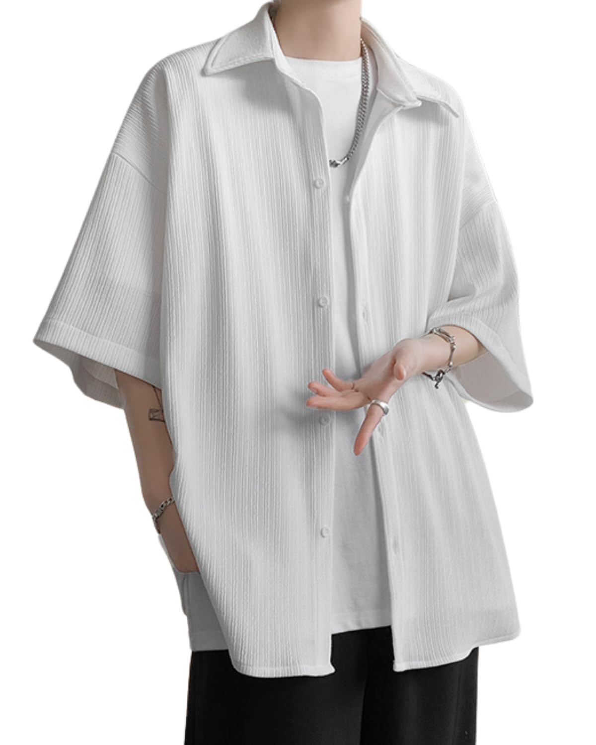 

Летнее короткое платье Большое свободное Белое L [foveitaa] Мужские рубашки, Одежда, Мужское, Рукав, Прохладное, Дышащее, Рубашки, Размеры, Деловое, Повседневное, Y-рубашки,