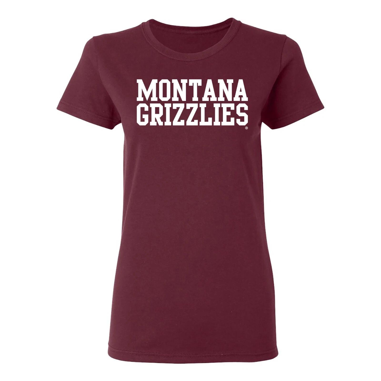 Montana Grizzlies Basic Block Women s T-Shirt - Maroon 2XL