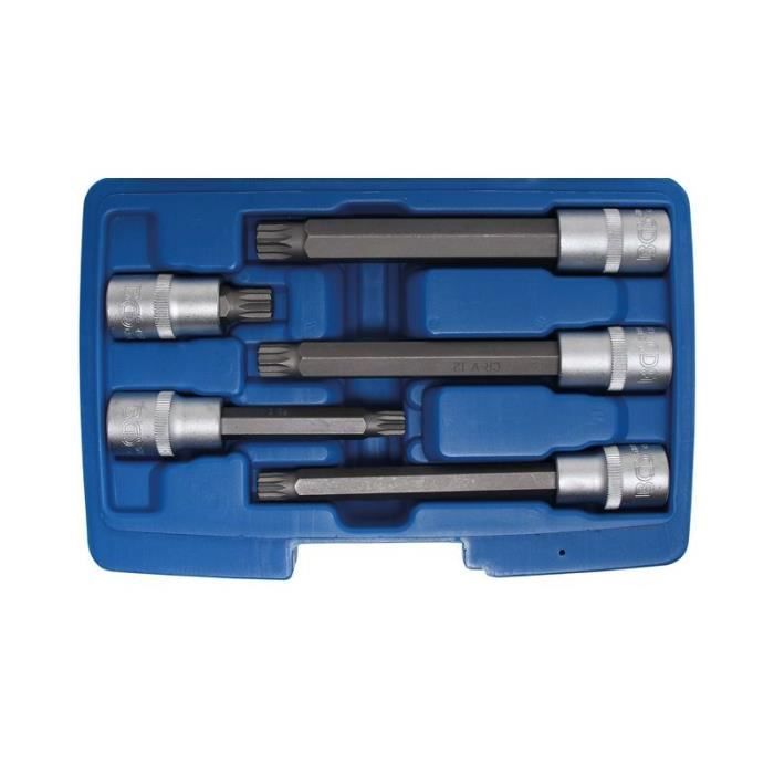 Jeu de douilles à embouts denture multiple intérieure (pour xzn) 5 pièces