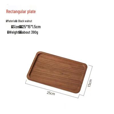 Japanese Black Walnut Rectangular Serving Tray