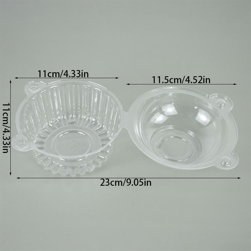 100pcs Transparent Cake Box Wedding Muffins Cupcake Packaging Box Fruit Dessert Slice Container Birthday Party Home Baking Decor