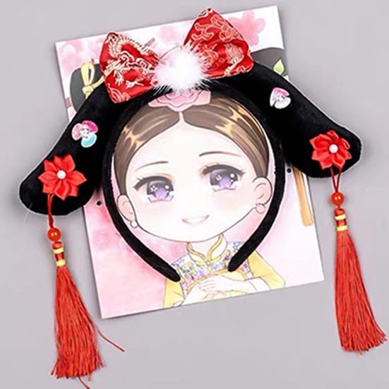 Girl Flower Tassel Hair Hoop Cosplay Princess Headwear Chinese Ancient Hairband