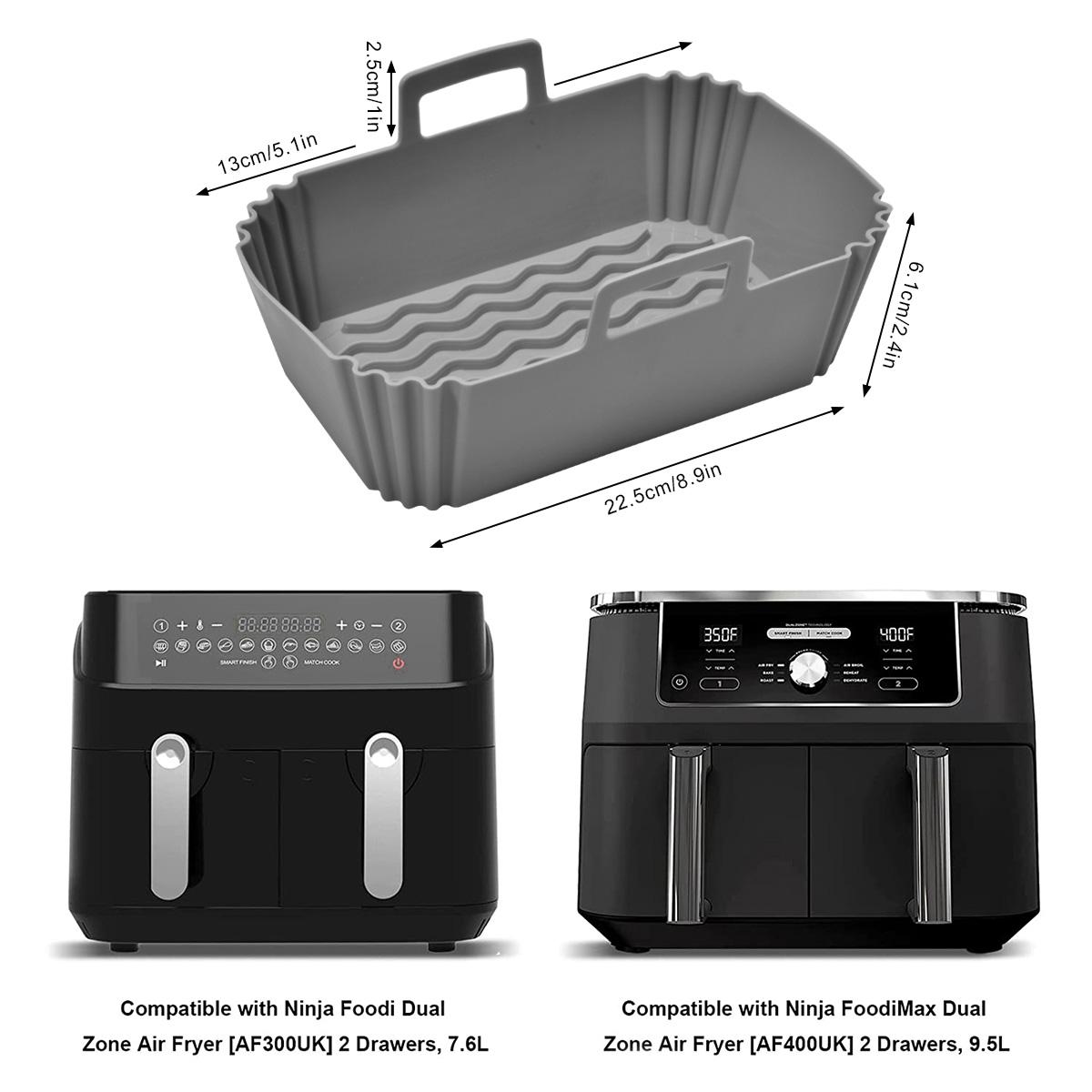 

Silicone Air Fryer Pot Tray Food Safe Reusable Rectangle BBQ Barbecue Pad Plate Airfryer Oven Baking Mold Basket Pan for Kitchen