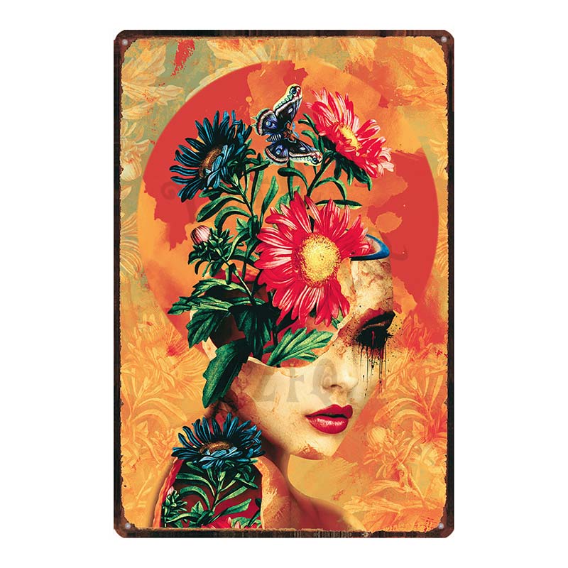 YZFQ  Sugar Skull Plaque Metal Vintage Horror Tin Sign  Wall  Bar Restaurant Home Art Cinema Tattoo Shop Decor Poster DU-7291B