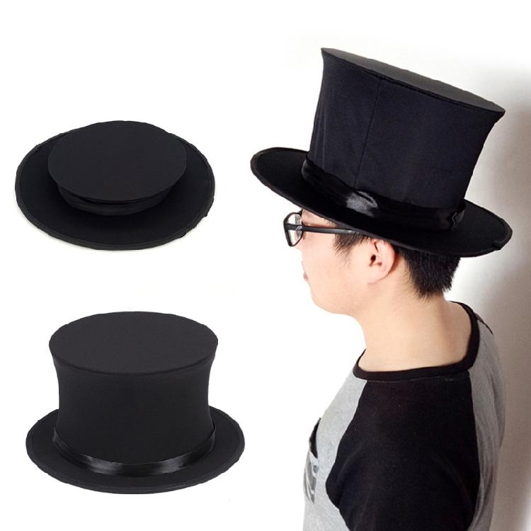 Cosplay Fedoras Cap Flat Top Hat Adult Unisex Magician Hat Masquerade Balls Cap
