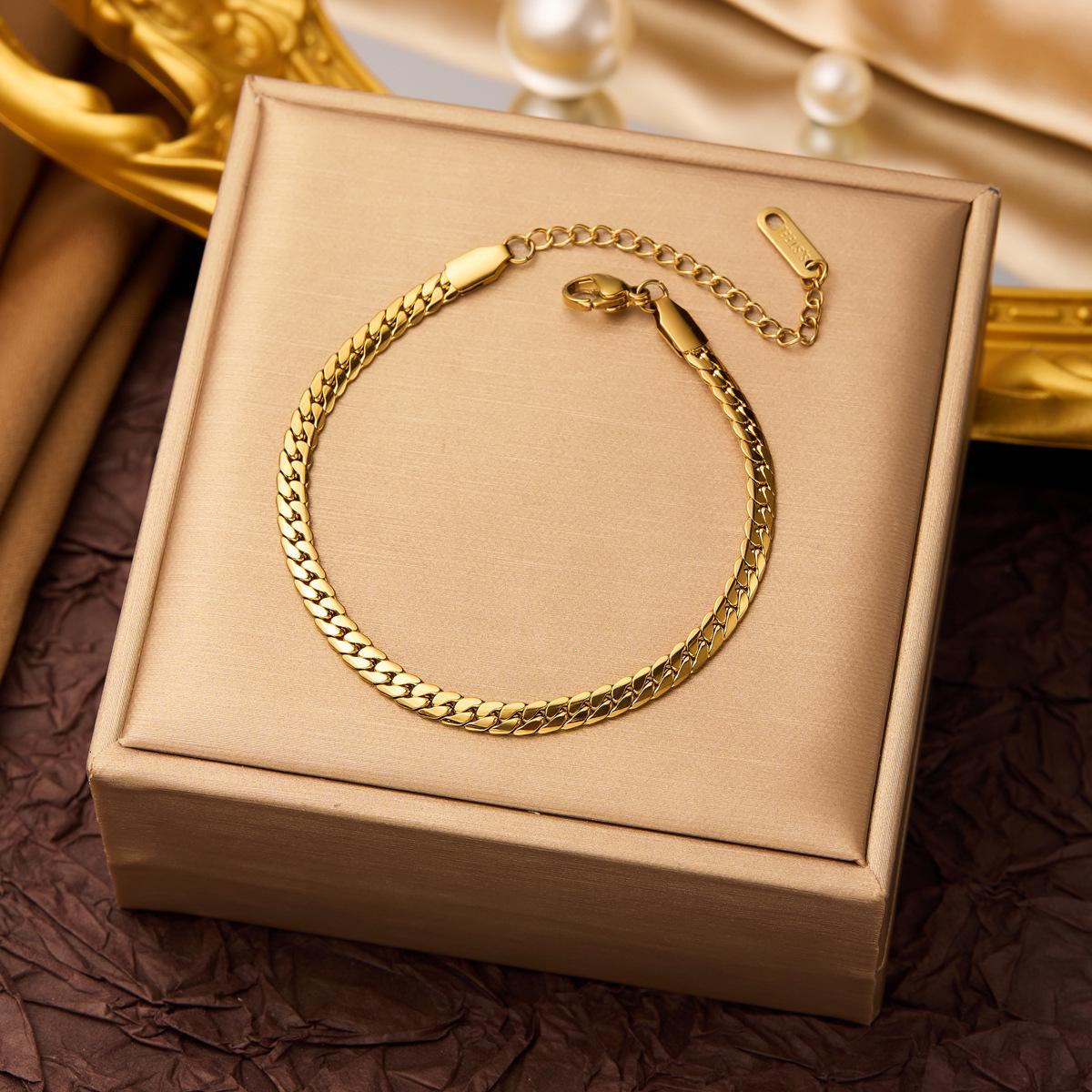 

Новый модный браслет из титановой стали с невыцветающим покрытием для женщин - Универсальные тренды европейского стиля