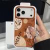 Cartoon Daisies Flower Pattern Case For iPhone 17 Pro Max iPhone 16 15 14 13 Pro Max 11 17e 16e Luxury Leather Texture Soft Silicone Matte Cover