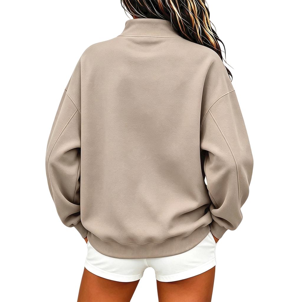 Women's Casual Long Sleeve V Neck Sweatshirt Pullover Top for Everyday Wear
