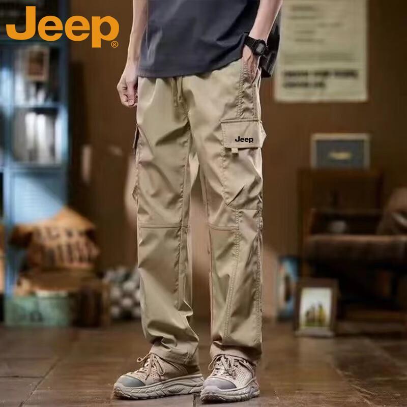 JEEP Men's Loose Straight-Leg Workwear Casual Pants