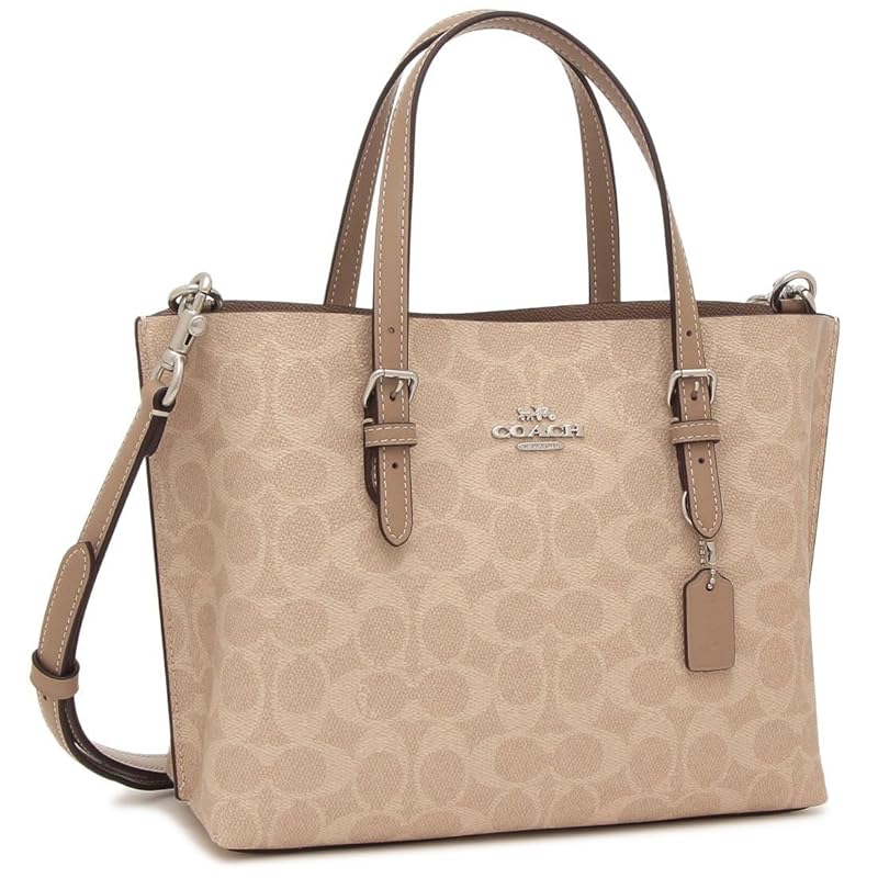 

[coach] outlet tote bag Molly tote bag 25 signature canvas beige ladies CV965 SVPWH [product]