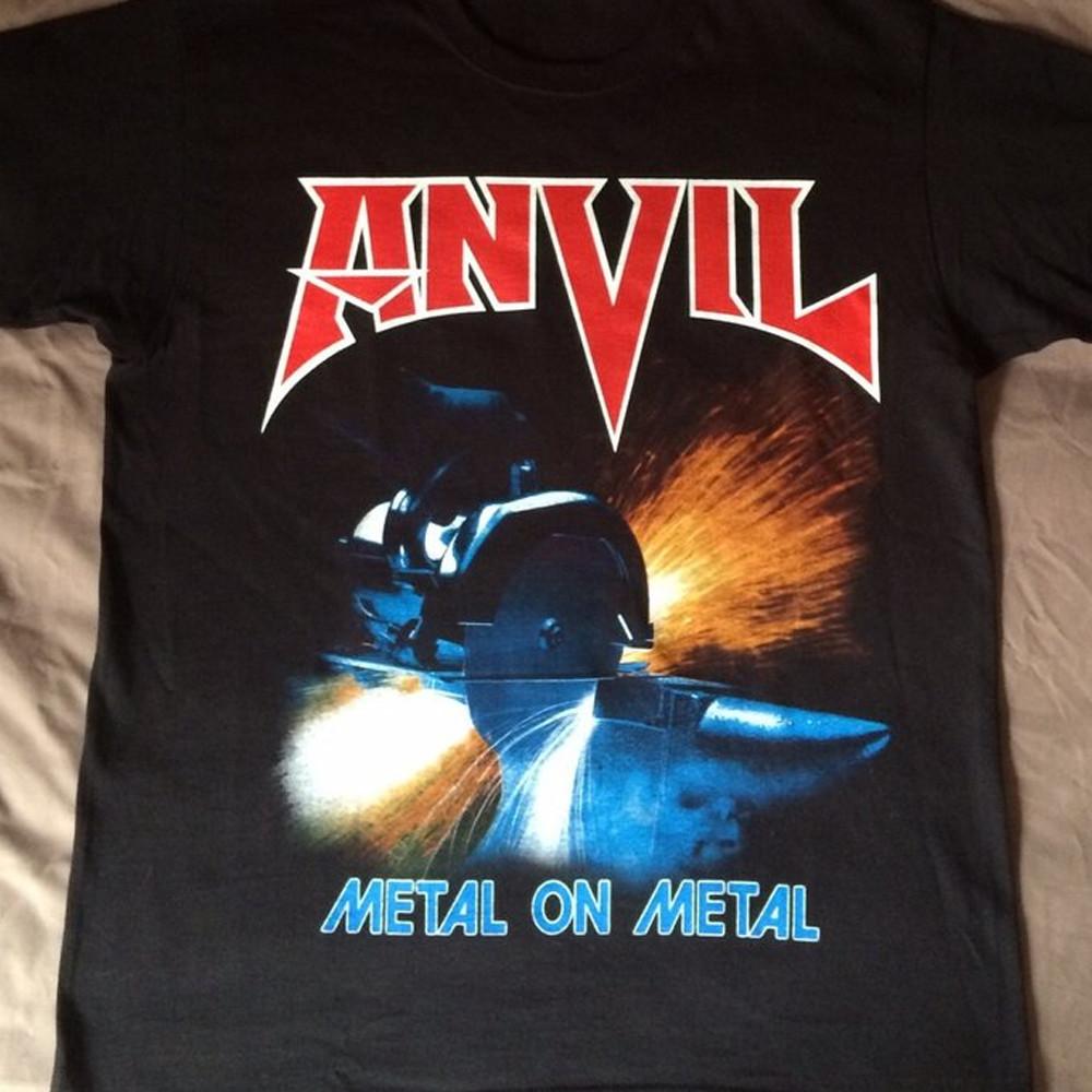 

metal on metal Anvil band T-shirt black Short sleeve All sizes S to 5Xl Unisex T-Shirt S