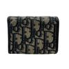 Dior compact Oblique canvas Montagne 30 Tri-fold wallet Navy canvas Women Used