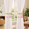 Exquisite Magnetic Buckles Curtain Tiebacks Adjustable Tulip Curtain Straps  Dining Room