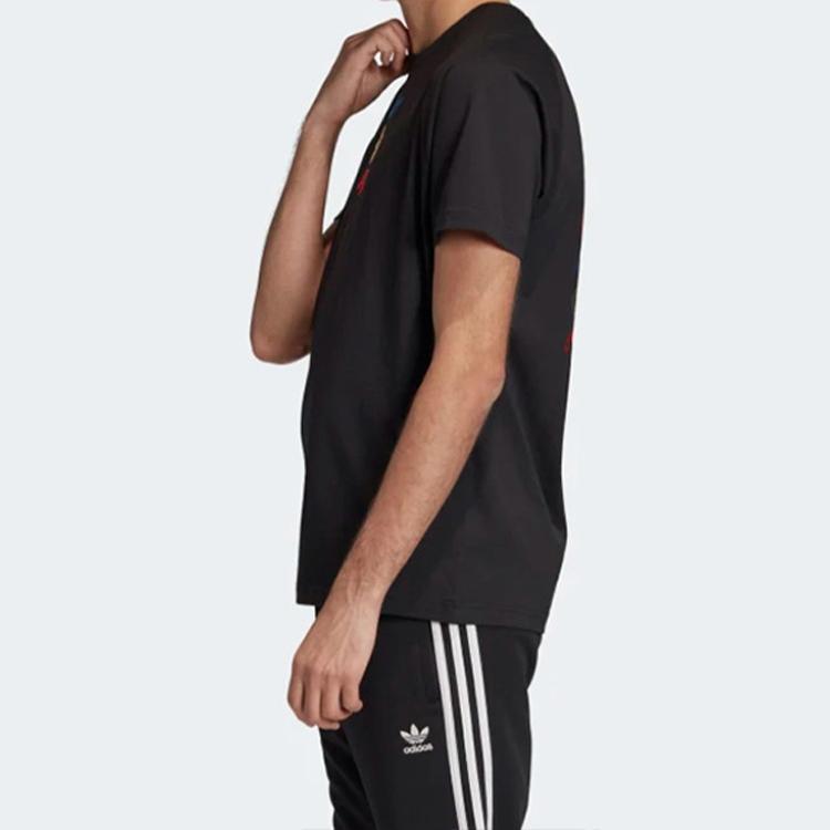Adidas Originals Trefoil Comfort Tag Short Sleeve T-Shirt Men Tops Black FS7346