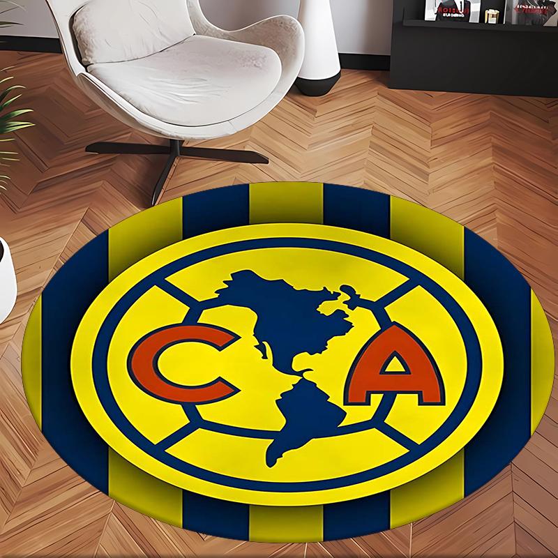 Club América (19) Round Office Rug Decorative Floor Rug for Office Bedroom Living Room and Home Space
