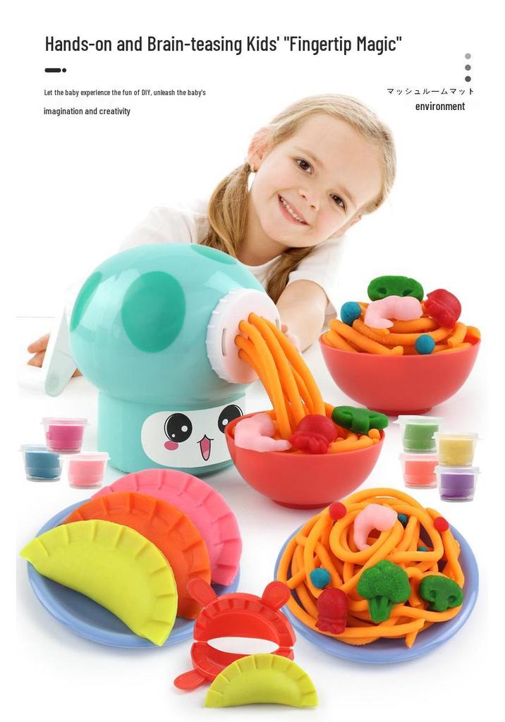 Mushroom Noodle Maker & Dumpling Mold Play-Doh Set for Kids