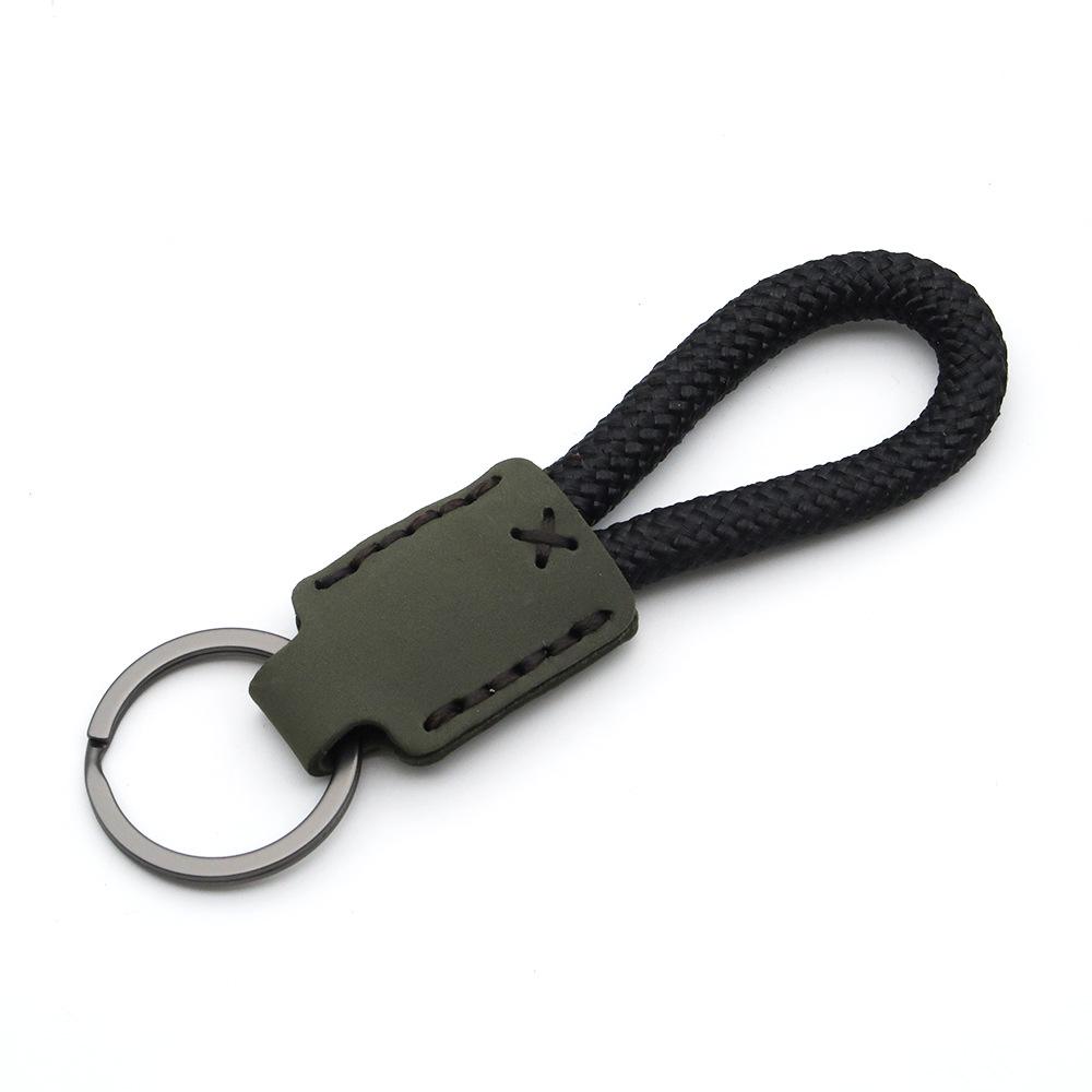 Handmade Genuine Leather Key Chain Pendant - Frosted Leather, Multifunctional Lanyard, Creative Design Key Ring