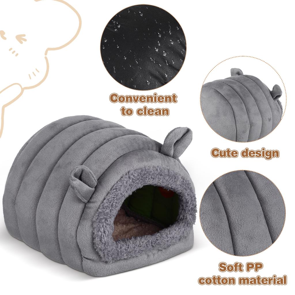 Hamster Bed Hamster Home Small Pet Hiding Place Hut Guinea Pig Hideout Chinchilla House Warm Hamster House Chinchilla Accessory