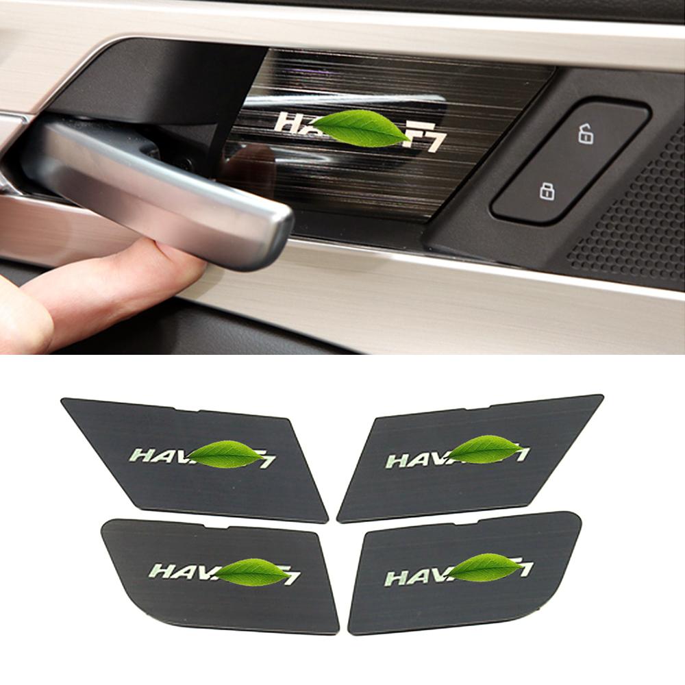 For Haval F7 F7X 2018-2024 Inner Door Handle Bowl Frame Trim Stainless Steel Protection Accessories Decorative Sticker