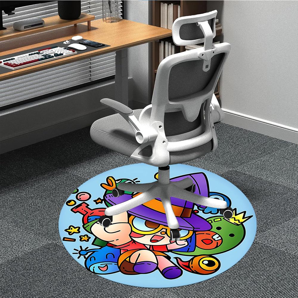 

1PC Magical Magic Creatures Office Round Area Rug, Mat Suitable ForOffice, Under Office Chairs Bedroom Living Room Home Decor, Room Deco 80cm